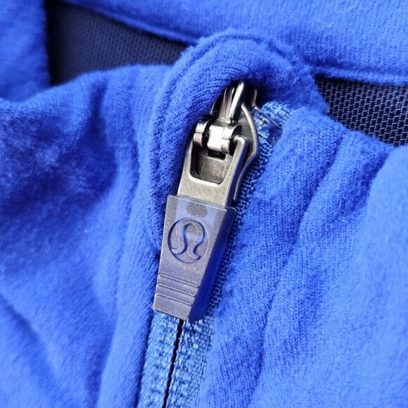 Lululemon Shirt Quarter Zip Mens Size L Blue Athletic Pocket Workout Gym Running - Picture 7 of 10
